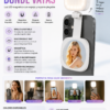 Luz LED Portátil con Espejo para Selfies